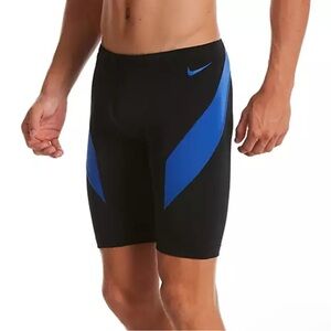 NIKE NX SWIM TRUNKS SWIM SUIT SIZE 26 Black Blue Drawstring NWT